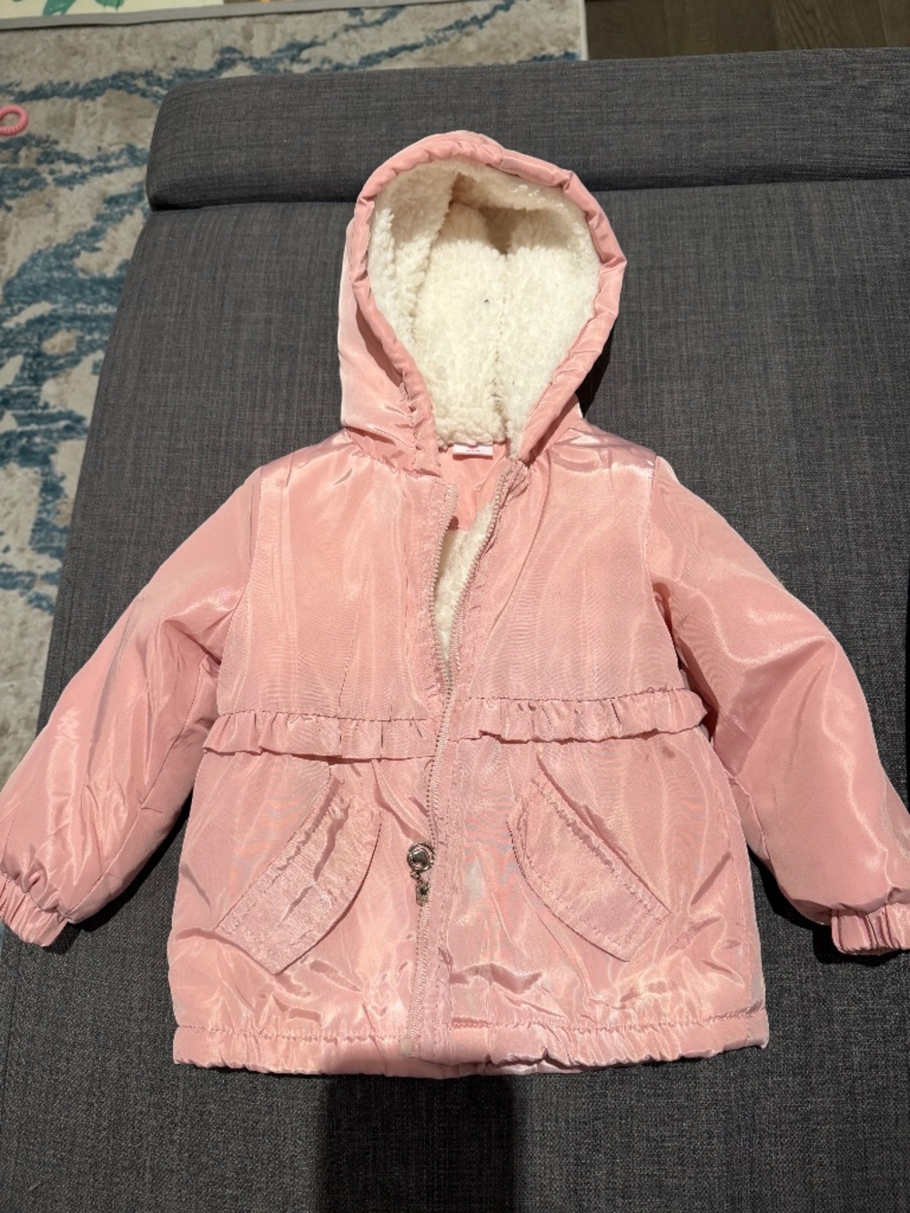Toddler fleece hooded fall jacket
